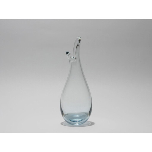 Vintage eendenvaas van Per Lütken voor Holmegaard, Denemarken 1955