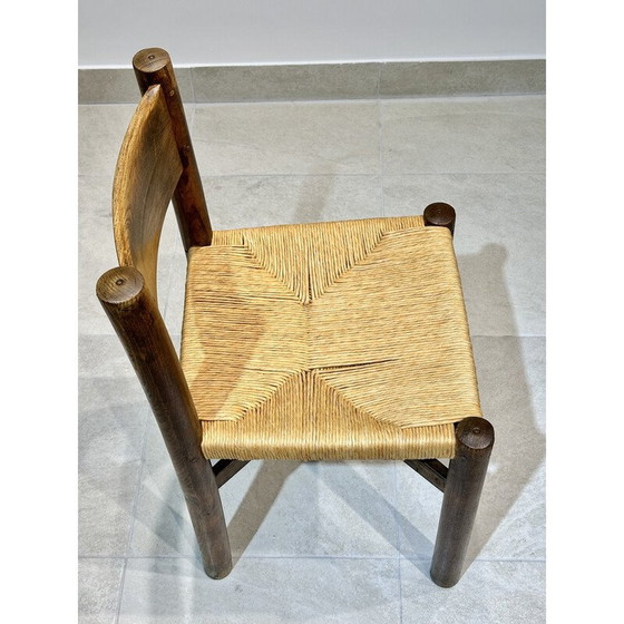 Image 1 of Paar vintage essenhouten stoelen van Charlotte Perriand Merribel, 1950