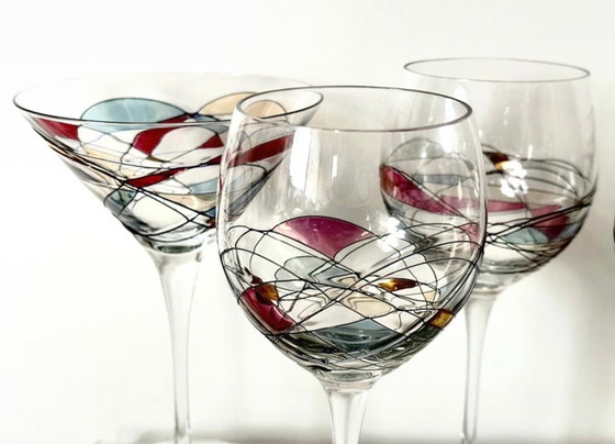 Image 1 of Lucka Solingen K&K Styling Cocktail Wijnglazen Glaswerk Vintage