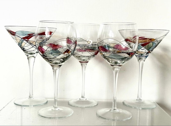 Image 1 of Lucka Solingen K&K Styling Cocktail Wijnglazen Glaswerk Vintage