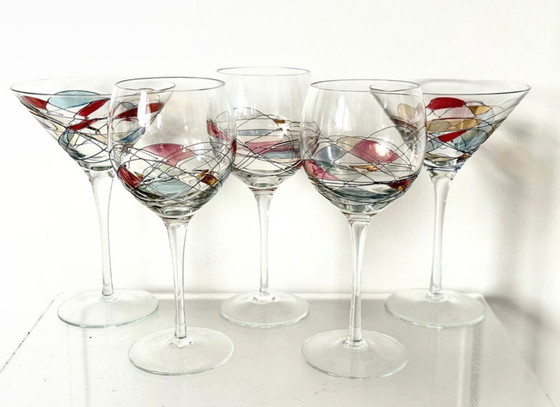 Image 1 of Lucka Solingen K&K Styling Cocktail Wijnglazen Glaswerk Vintage