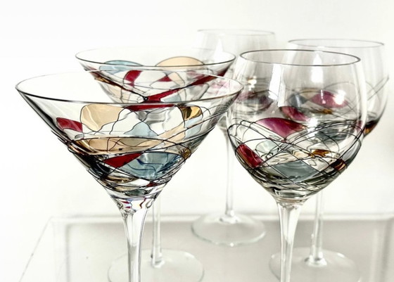 Image 1 of Lucka Solingen K&K Styling Cocktail Wijnglazen Glaswerk Vintage