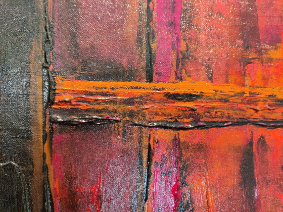 Image 1 of Schilderij 'New York Map', 90 Cm Bij 120 Cm