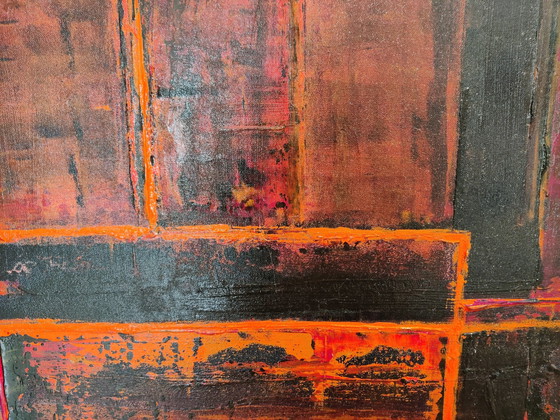 Image 1 of Schilderij 'New York Map', 90 Cm Bij 120 Cm