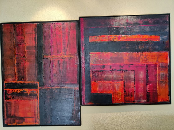 Image 1 of Schilderij 'New York Map', 90 Cm Bij 120 Cm