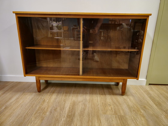 Image 1 of Vintage Deense Vitrinekast Vitrine Kast Kastje