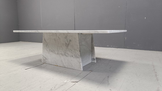 Image 1 of Vintage wit marmeren salontafel, 1970