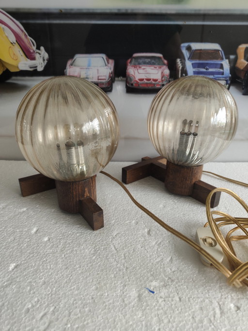 2x Mid century tafellampen