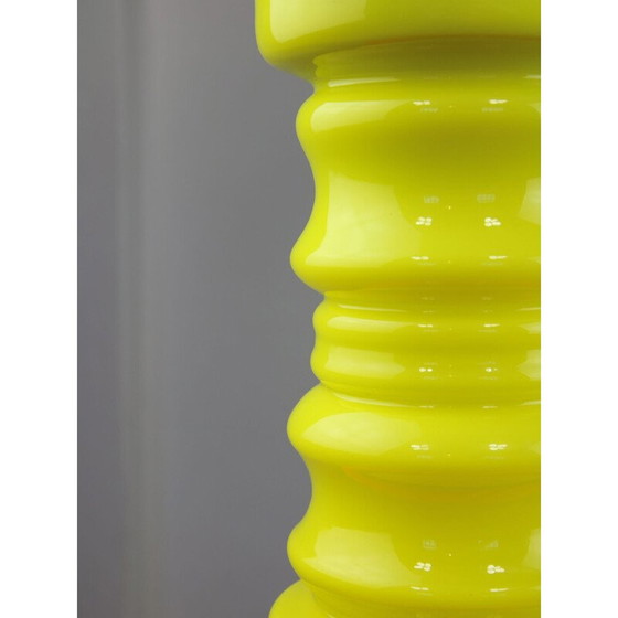 Image 1 of Vintage neonglas en messing hanglamp