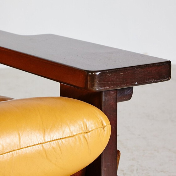 Image 1 of Set vintage leren banken van Jean Gillon voor Probel, Brazilië 1960