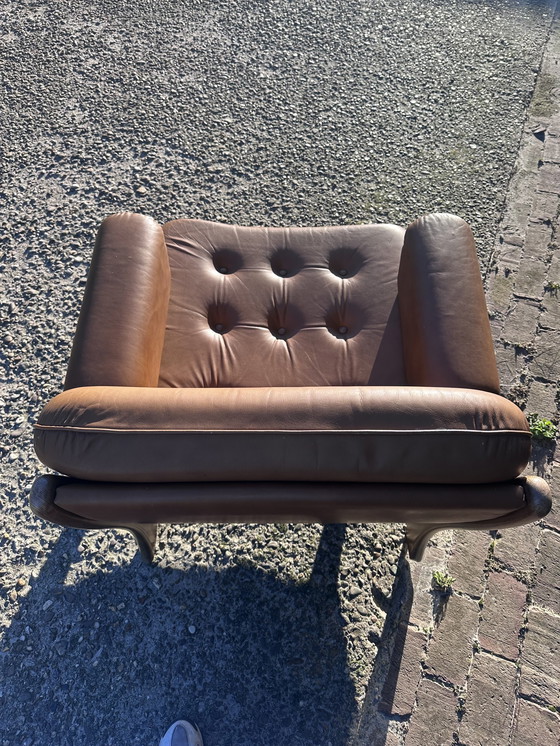 Image 1 of Vintage brutalist stoel easy chair