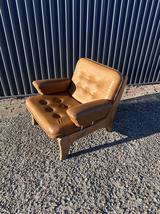 Vintage brutalist stoel easy chair