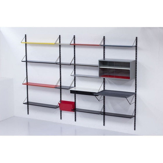 Image 1 of Vintage metalen wandmeubel van Tjerk Reijenga voor Pilastro, Nederland 1960