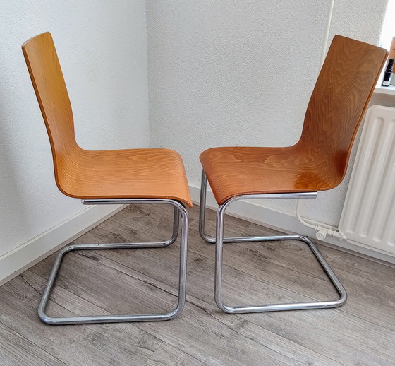 Image 1 of 4x Modern jaren 70 eetkamerstoelen