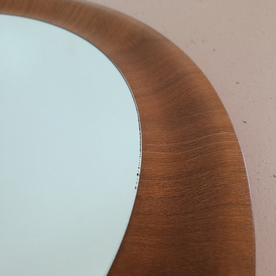 Image 1 of Vintage Ronde Houten Spiegel