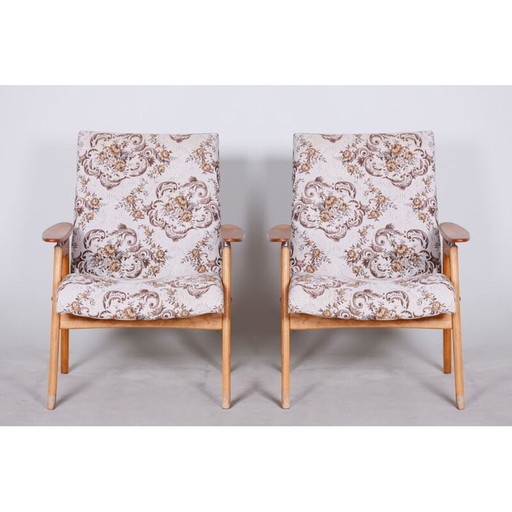 Paar vintage fauteuils van Jan Šmídek, Tsjechisch 1950