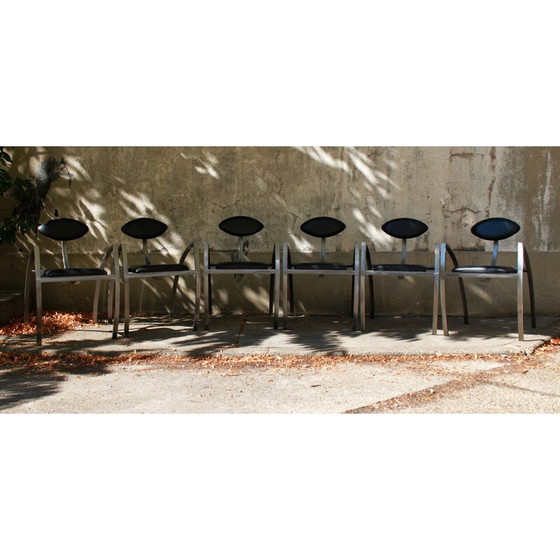 Image 1 of Set van 6 vintage eetkamerstoelen door Kai Papritz, 1990