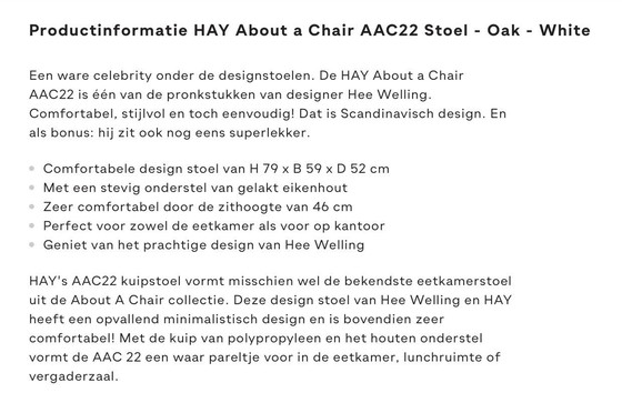 Image 1 of 6x Hay About A Chair Aac22 Wit