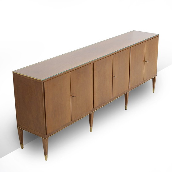 Image 1 of Vintage Dressoir Met Glazen Bovenblad