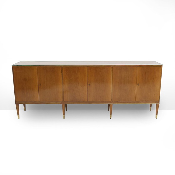 Image 1 of Vintage Dressoir Met Glazen Bovenblad