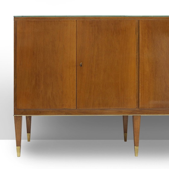 Image 1 of Vintage Dressoir Met Glazen Bovenblad