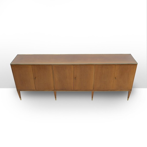 Image 1 of Vintage Dressoir Met Glazen Bovenblad