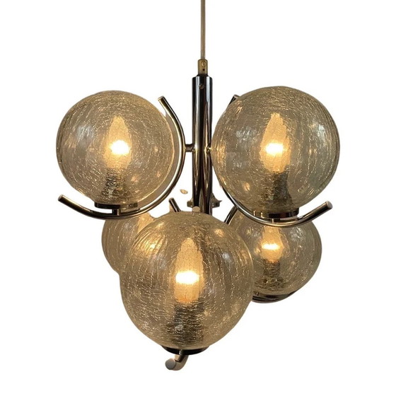 Image 1 of Richard Essig - Hangende hanger - model Sputnik - inclusief nieuwe lampen - Space Age Design