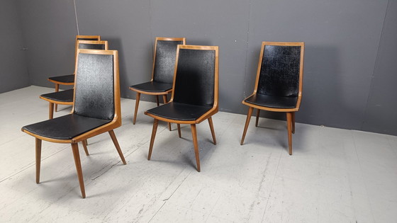 Image 1 of Mid Century Italiaanse eetkamerstoelen, 1950S