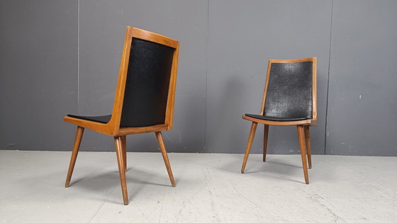 Image 1 of Mid Century Italiaanse eetkamerstoelen, 1950S