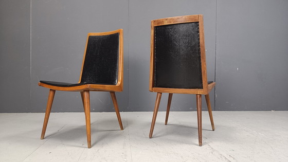 Image 1 of Mid Century Italiaanse eetkamerstoelen, 1950S