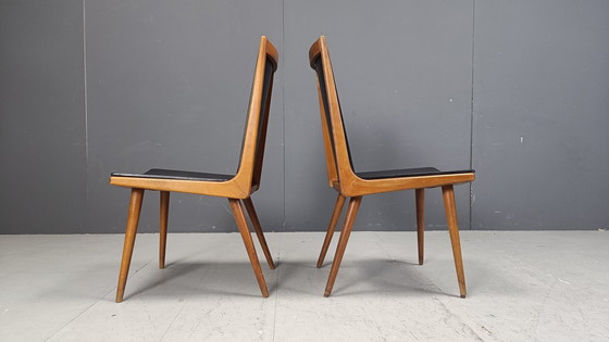 Image 1 of Mid Century Italiaanse eetkamerstoelen, 1950S