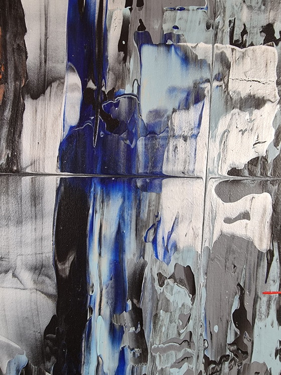 Image 1 of Frances Eckhardt - Modern Abstract schilderij 40x60 + lijst 2/2