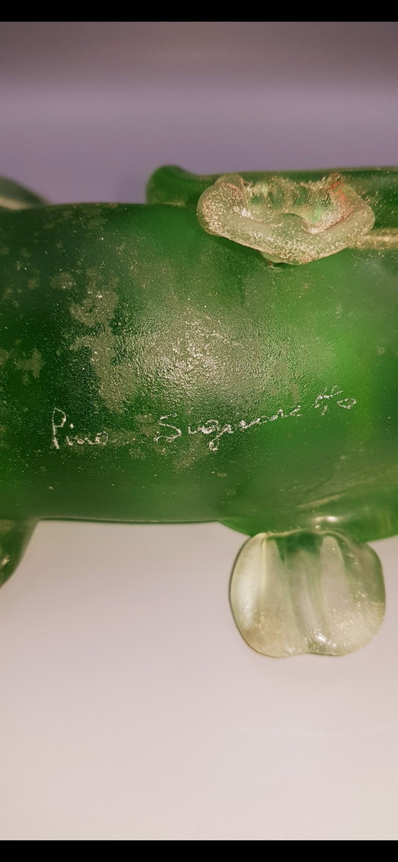 Image 1 of Maestro Pino Signoretto Gesigneerd Murano Glas Coroso Paard