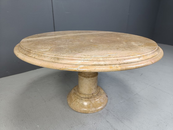 Image 1 of Vintage ronde Italiaanse marmeren salontafel, 1960S