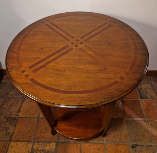 Klassieke Bijzettafel, Salontafel Rond Met Lade