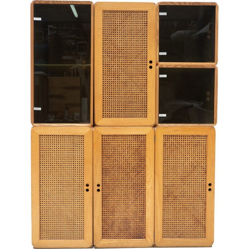 Set modulaire houten kubussen uit de Mid Century van Derk Jan de Vries, Italië 1960