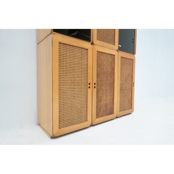 Image 1 of Set modulaire houten kubussen uit de Mid Century van Derk Jan de Vries, Italië 1960