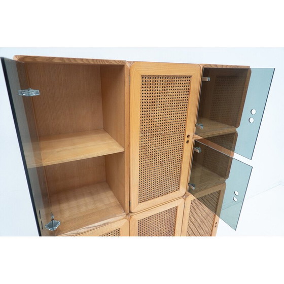 Image 1 of Set modulaire houten kubussen uit de Mid Century van Derk Jan de Vries, Italië 1960