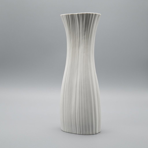 Martin Freyer Rosenthal Studio-Line Iconic Plissée Bisque porseleinen vaas 27cm