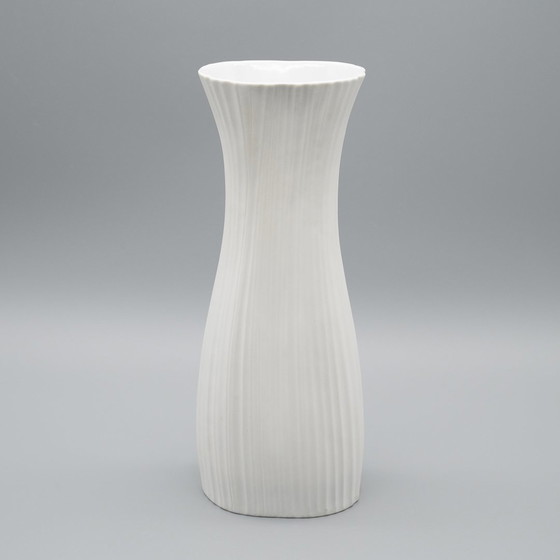 Image 1 of Martin Freyer Rosenthal Studio-Line Iconic Plissée Bisque porseleinen vaas 27cm