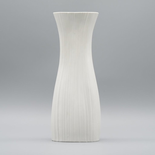 Martin Freyer Rosenthal Studio-Line Iconic Plissée Bisque porseleinen vaas 27cm