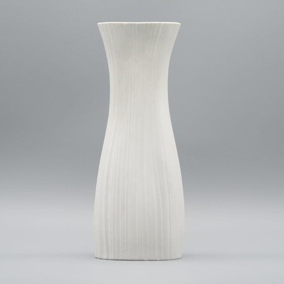 Image 1 of Martin Freyer Rosenthal Studio-Line Iconic Plissée Bisque porseleinen vaas 27cm