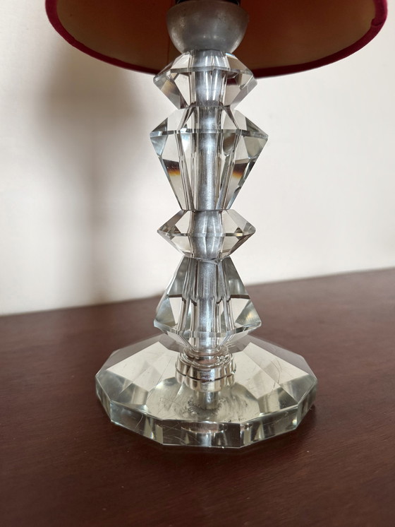 Image 1 of Art Deco Cristal Lamp Dlg Adnet