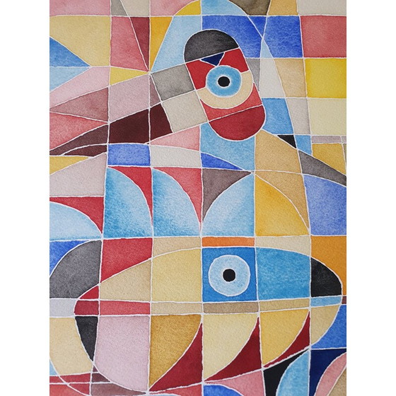 Image 1 of Vintage aquarel op papier n 394 van Jérémie Iordanoff, 2007