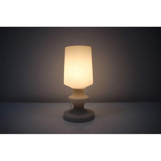 Image 1 of Vintage glazen tafellamp van Osvětlovací sklo Valašské Meziříčí, Tsjecho-Slowakije 1970