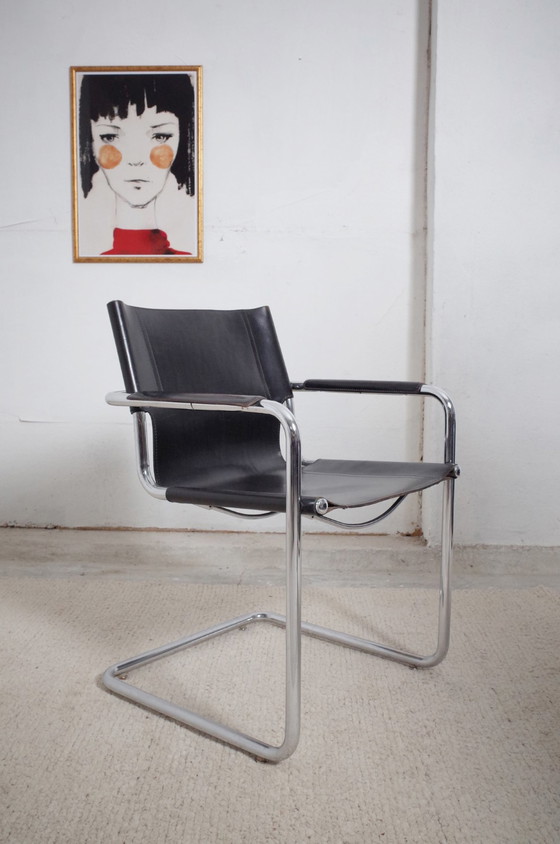 Image 1 of 5x Matteo Grassi sledestoelen MG5 leer