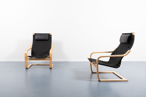 Scandinavische geweven loungestoelen