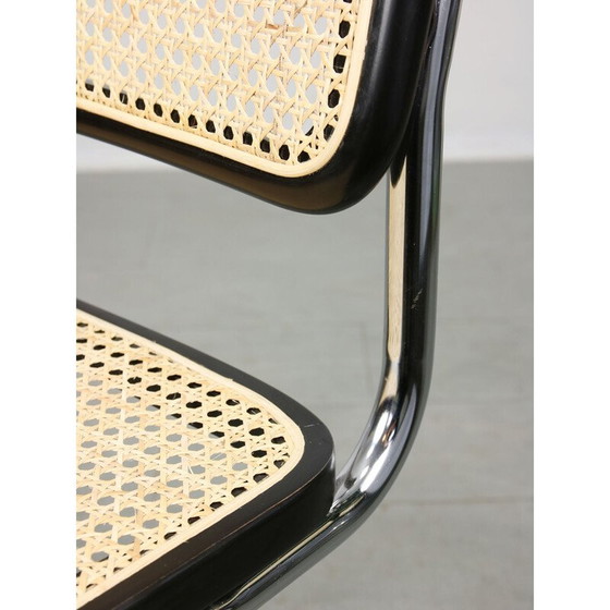 Image 1 of Vintage Cesca B32 stoel in zwart van Marcel Breuer, jaren 1980