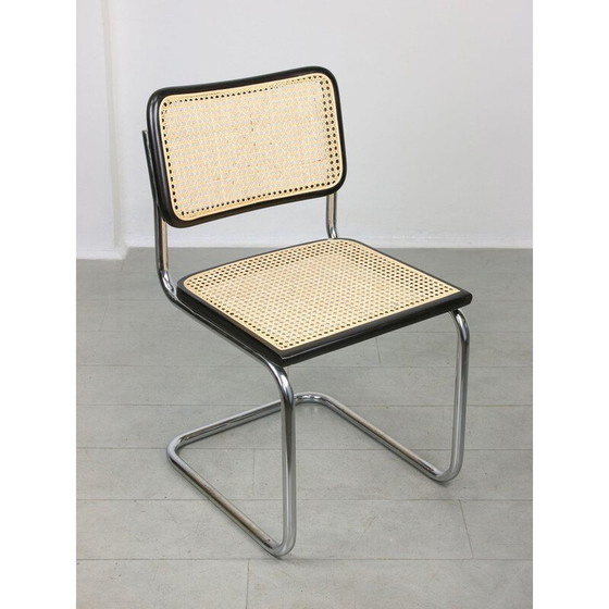 Image 1 of Vintage Cesca B32 stoel in zwart van Marcel Breuer, jaren 1980