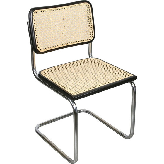 Image 1 of Vintage Cesca B32 stoel in zwart van Marcel Breuer, jaren 1980